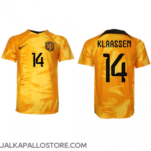 Alankomaat Davy Klaassen #14 Kotipaita MM-kisat 2022 Lyhythihainen